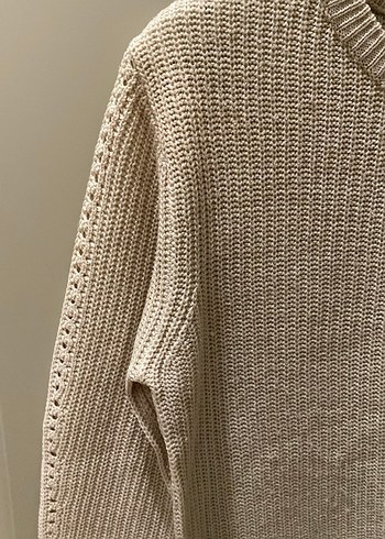 Bej Örgü Kadın Triko - Görsel 3