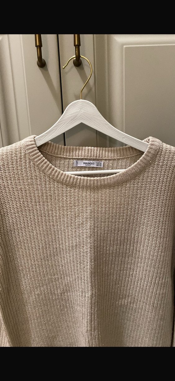 Bej Örgü Kadın Triko - Görsel 2