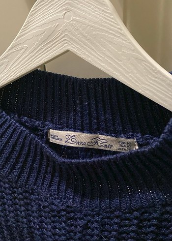 Lacivert Örgü Kadın Kazak - Görsel 2