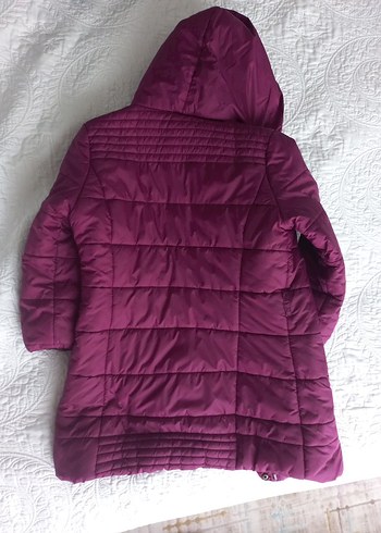 Fermuarlı Mor çocuk Kışlık Mont - Görsel 4
