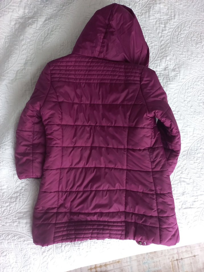 Fermuarlı Mor çocuk Kışlık Mont - Görsel 4