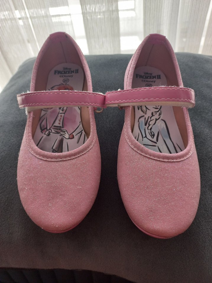 Kızlar için Pembe Baskılı Tokalı Babet - Görsel 2