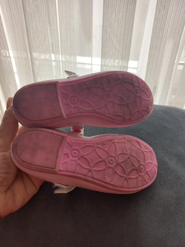 Kızlar için Pembe Baskılı Tokalı Babet - Görsel 4