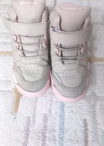 Kız Çocuk Pudra Pembe Cırt Cırtlı Spor Ayakkabı - Görsel 3