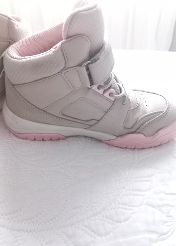 Kız Çocuk Pudra Pembe Cırt Cırtlı Spor Ayakkabı - Görsel 4