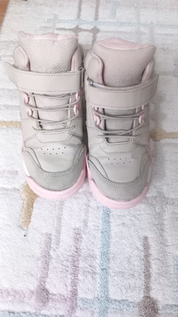 Kız Çocuk Pudra Pembe Cırt Cırtlı Spor Ayakkabı - Görsel 3