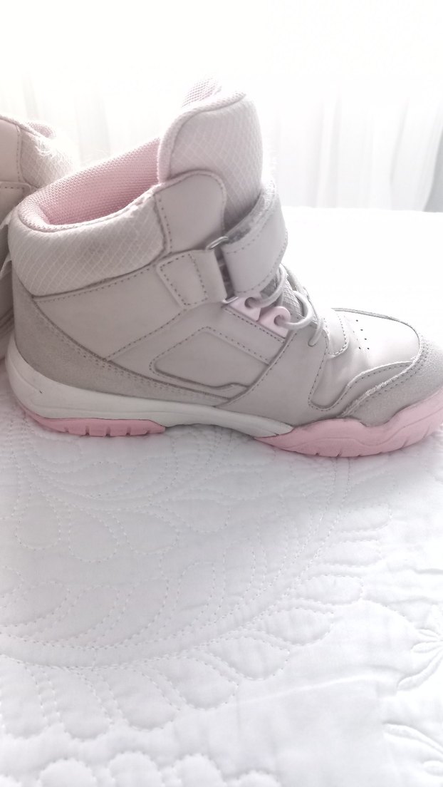 Kız Çocuk Pudra Pembe Cırt Cırtlı Spor Ayakkabı - Görsel 4