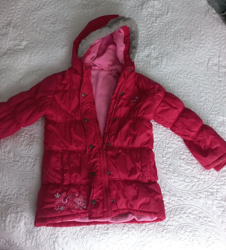 kırmızı Kız Çocuk kaban - Görsel 3