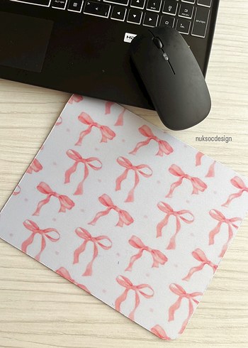 Pembe Fiyonk Desenli mause pad