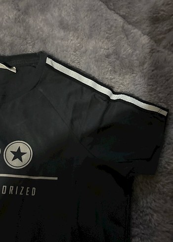 Erkek Siyah Baskılı Kısa Kollu Tişört - Görsel 2