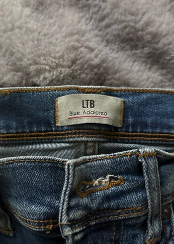 Erkek Mavi   LTB Marka Dar Paça  Kot Pantolon - Görsel 5