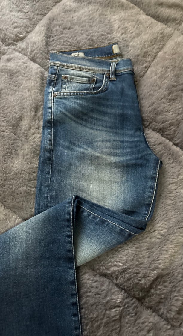 Erkek Mavi   LTB Marka Dar Paça  Kot Pantolon - Görsel 2