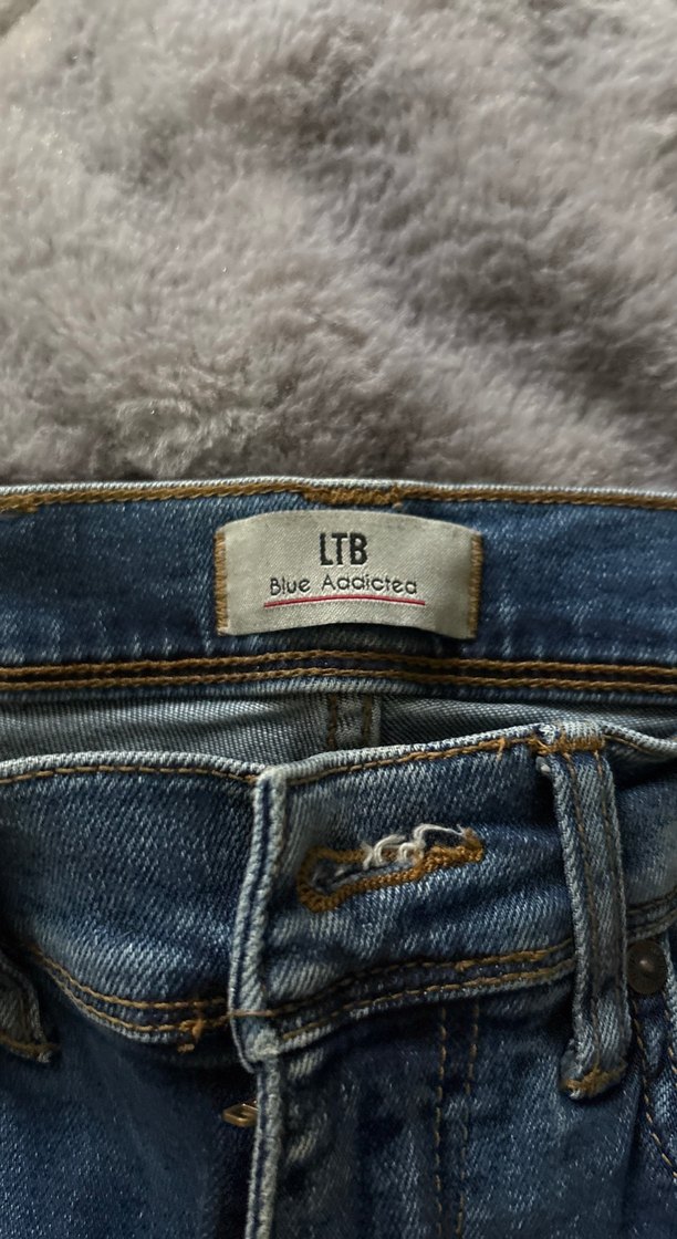 Erkek Mavi   LTB Marka Dar Paça  Kot Pantolon - Görsel 5