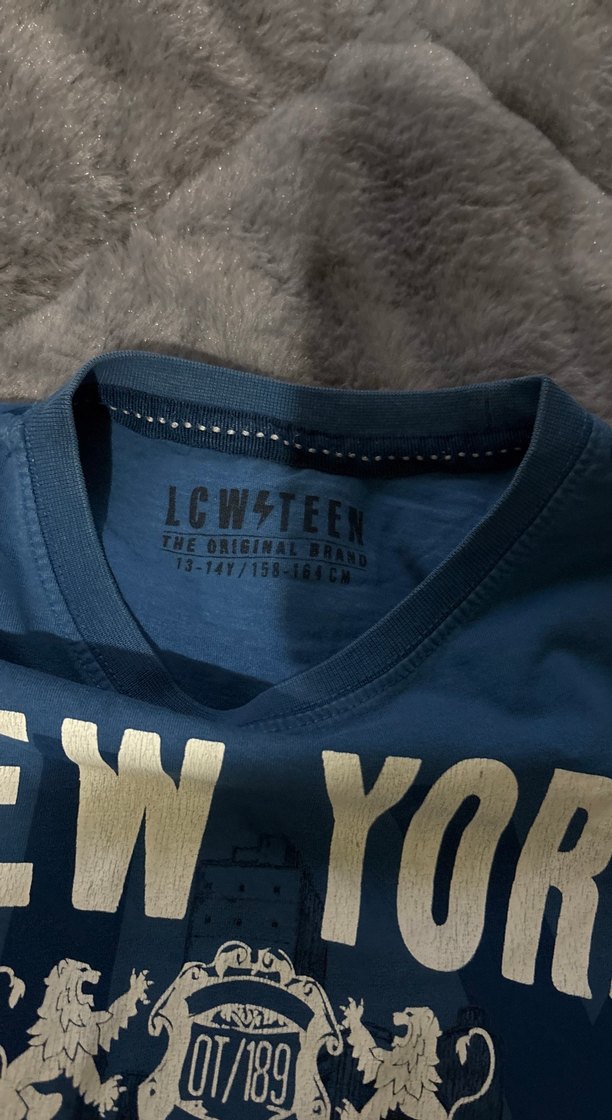 Erkek Çocuk Mavi Uzun Kollu Baskılı Tişört - Görsel 3