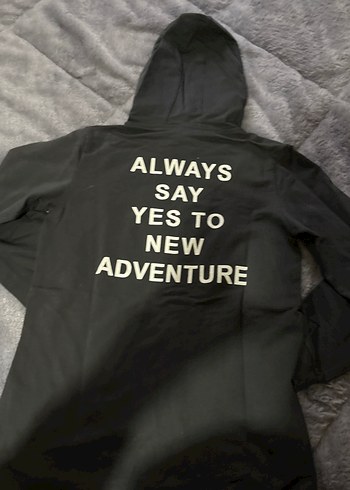 Füme Kapüşonlu Fermuarlı Erkek Sweetshirt - Görsel 5