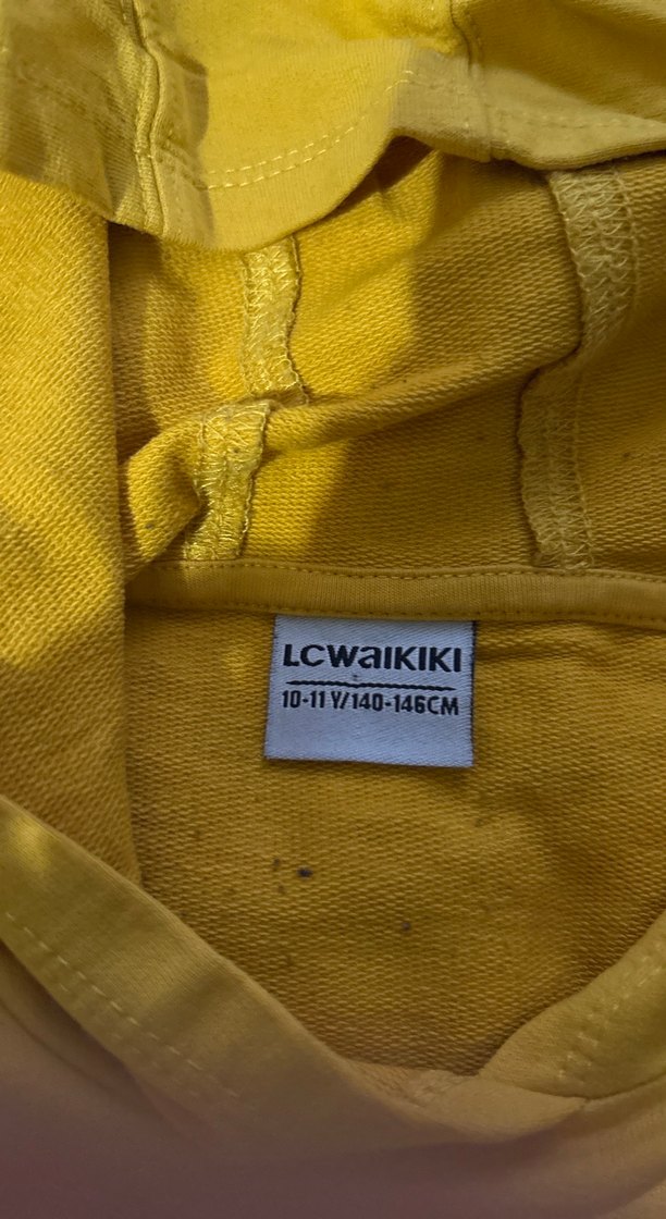 Kapüşonlu Sarı Erkek Çocuk Sweatshirt - Görsel 3