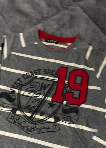 Çizgili Gri Erkek Sweatshirt 19 Detaylı - Görsel 2