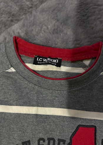 Çizgili Gri Erkek Sweatshirt 19 Detaylı - Görsel 3