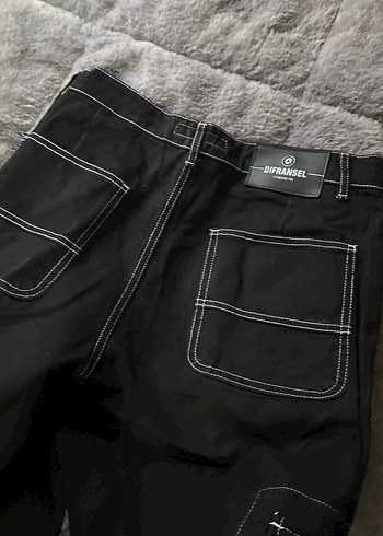 Lacivert Regular Fit Erkek Bol Kot Pantolon - Görsel 3