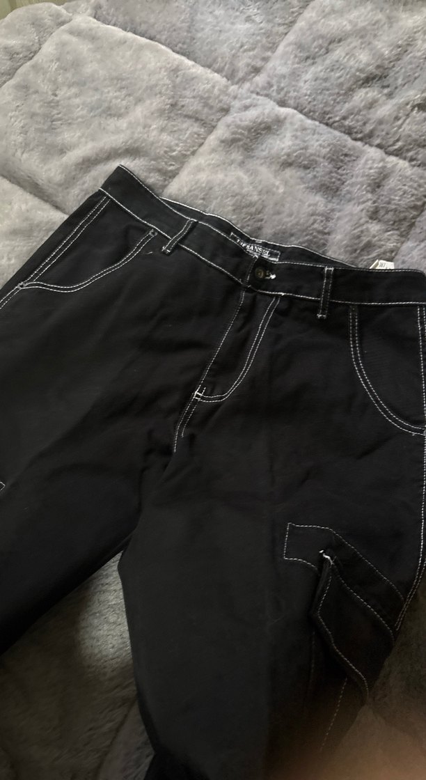 Lacivert Regular Fit Erkek Bol Kot Pantolon - Görsel 4
