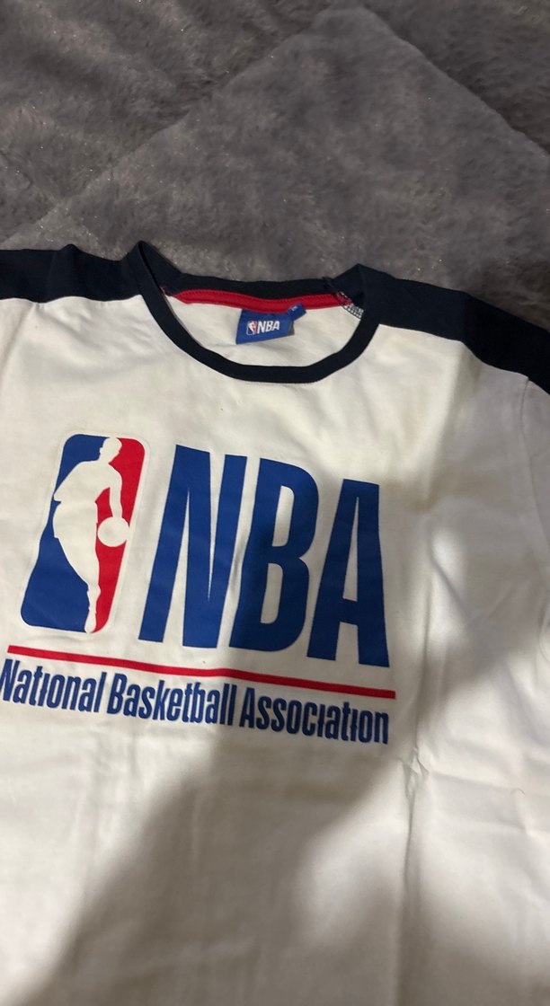 Beyaz NBA Baskılı Erkek Tişört - Görsel 2