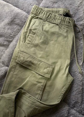 Erkek Kemerli Haki Salaş Jean Pantolon - Görsel 2