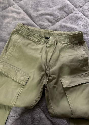 Erkek Kemerli Haki Salaş Jean Pantolon - Görsel 4