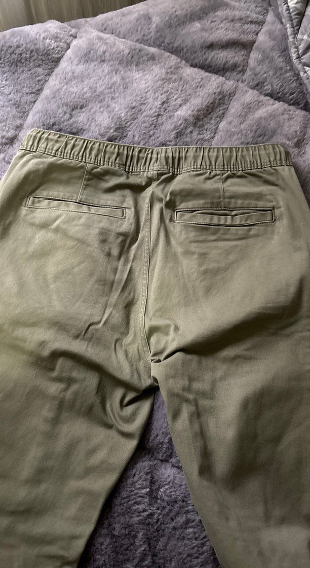 Erkek Kemerli Haki Salaş Jean Pantolon - Görsel 3