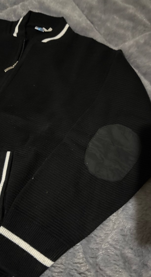 Erkek Siyah Fermuarlı Hırka - Görsel 2