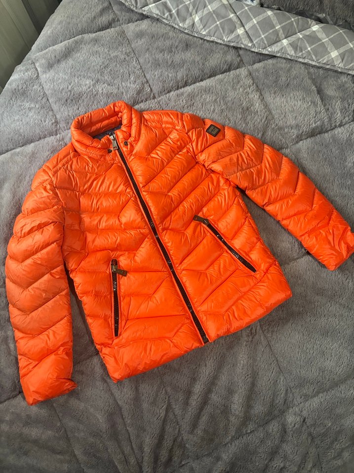 Turuncu Parlak Erkek Kışlık Mont - Görsel 2