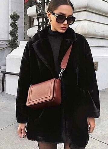 ZARA SİYAH KÜRK