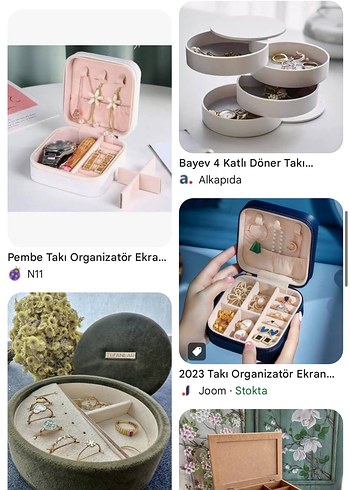 Pastel Beyaz Takı Organizeri