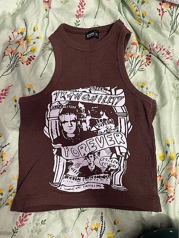 kahverengi halter yaka crop