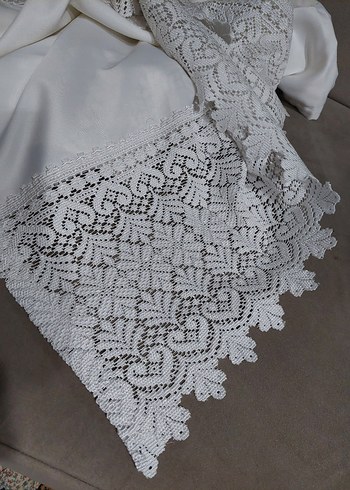 Saten güpürlü güneşlik - Görsel 5