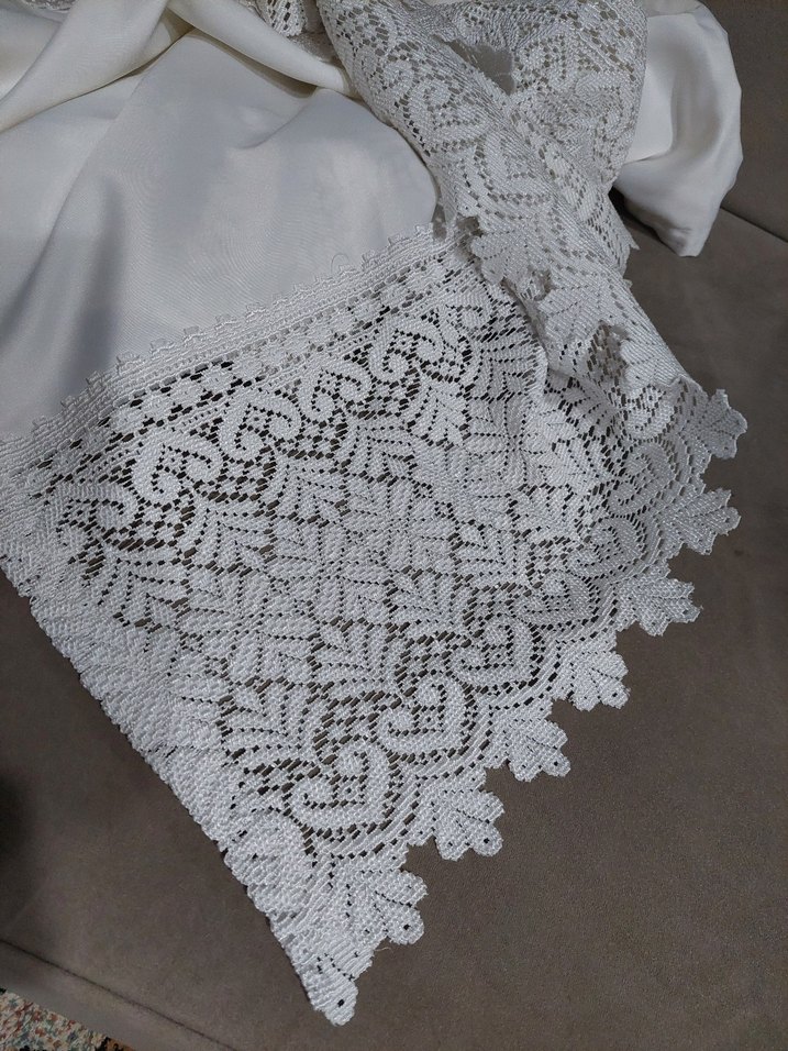 Saten güpürlü güneşlik - Görsel 5