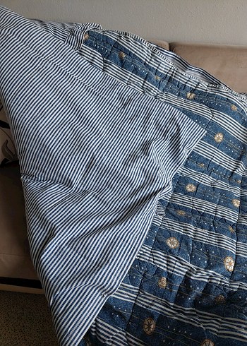 Mavi Gri Bağlama Desenli Çocuk Battaniyesi - Görsel 5