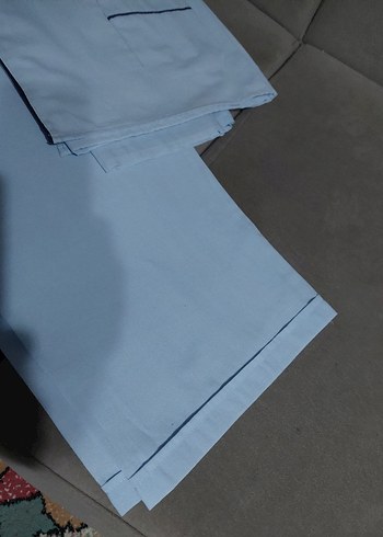 Erkek Düğmeli Gri Uzun Kollu Pijama Takımı - Görsel 7