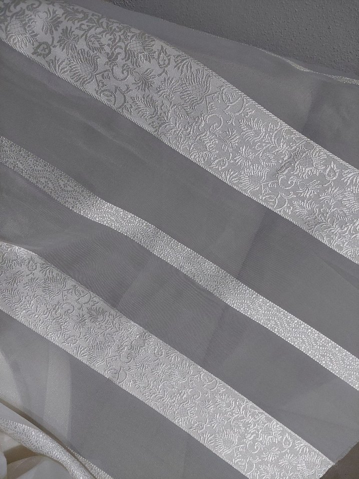 Gri Çizgili Beyaz Modern Perde - Görsel 4