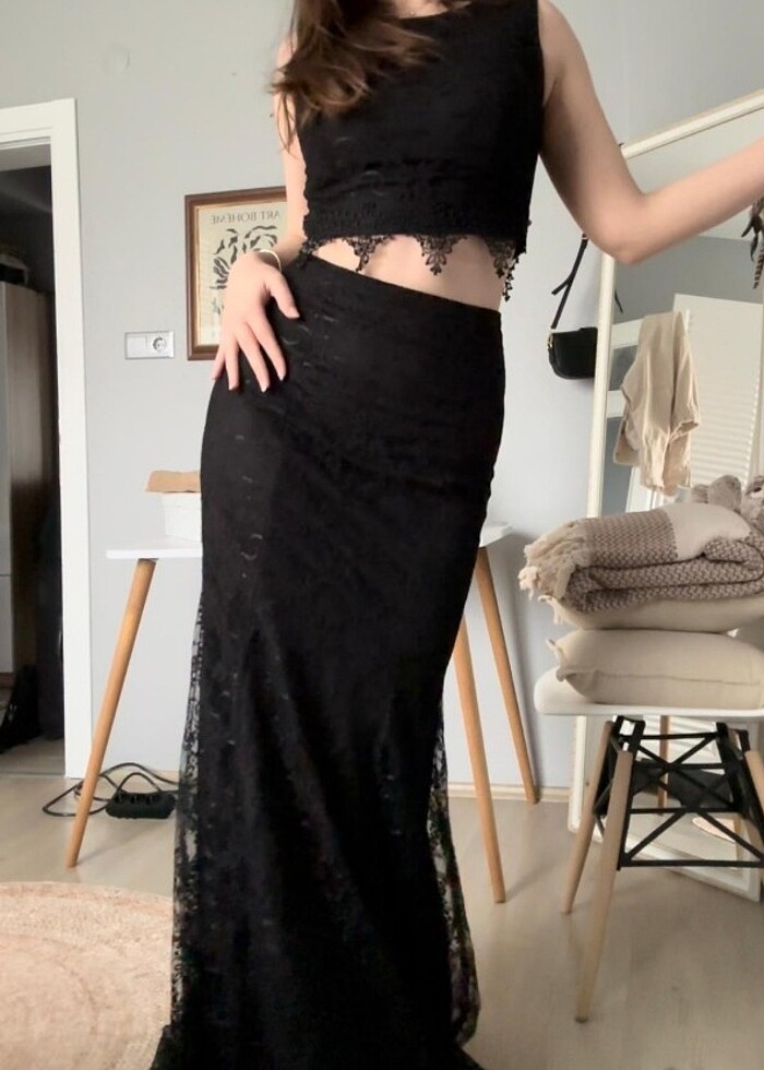 Abiye güpür takım - Görsel 4