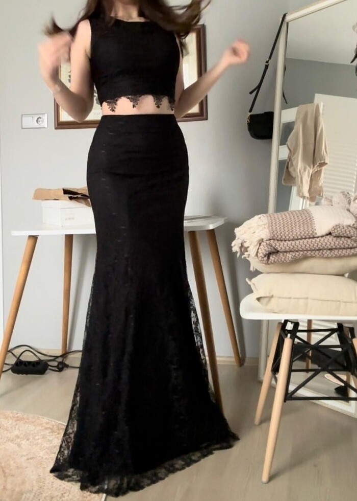 Abiye güpür takım - Görsel 5