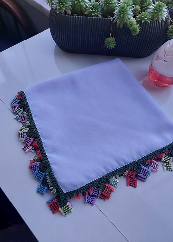 Beden beyaz Renk İğne oyası tülbent