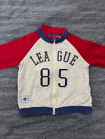 Erkek çocuk 12-18 ay arası uyumlu fermuarlı sweatshirt