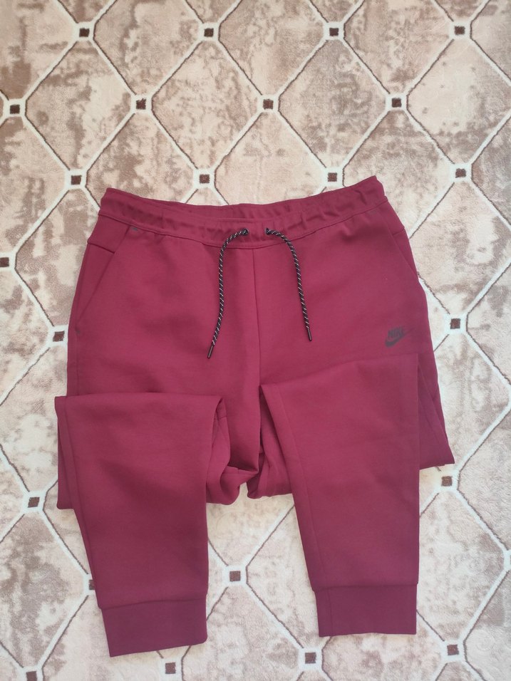 Nike Tech Fleece XL Bordo eşofman altı - Görsel 5