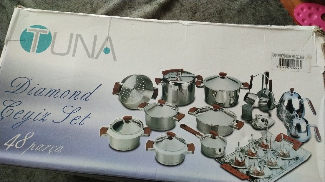 çeyizlik çelik tencere çaydanlık  cezve takımı tam set - Görsel 3