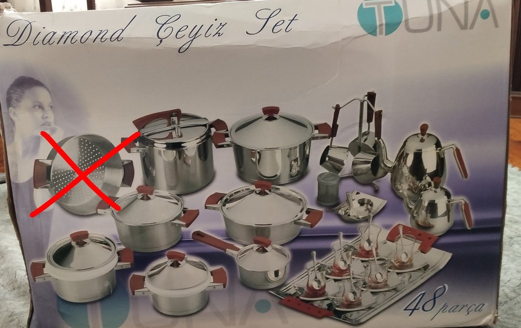 çeyizlik çelik tencere çaydanlık  cezve takımı tam set - Görsel 2