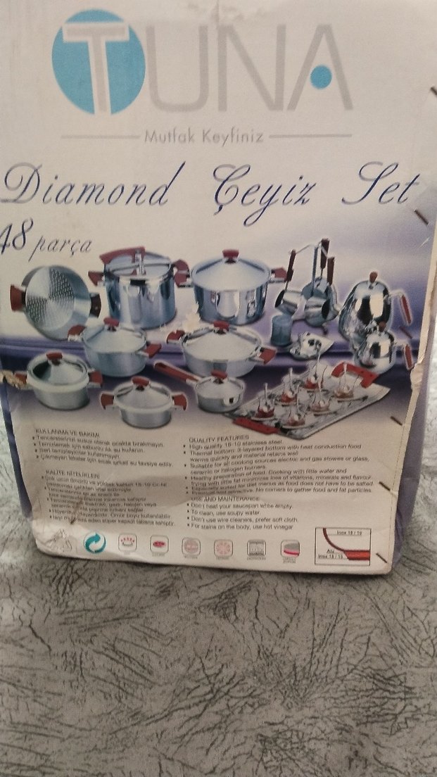 çeyizlik çelik tencere çaydanlık  cezve takımı tam set - Görsel 4