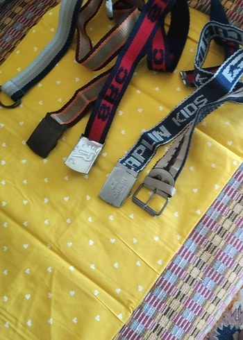 Renkli Baskılı Çocuk Kemerleri, Tokalı
