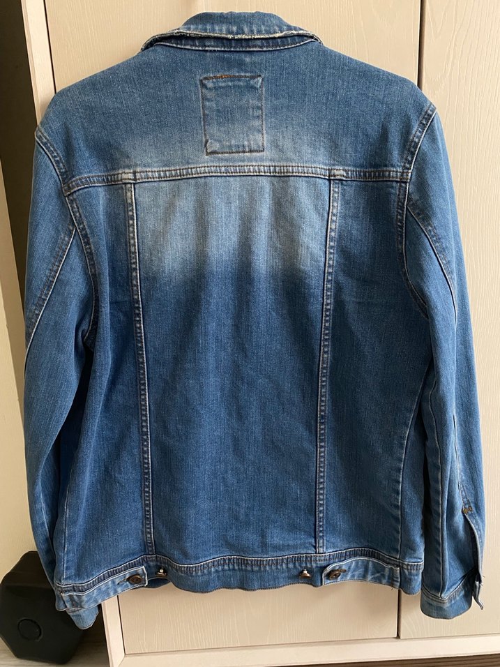 Düğmeli Mavi Erkek Denim Ceket - Görsel 5