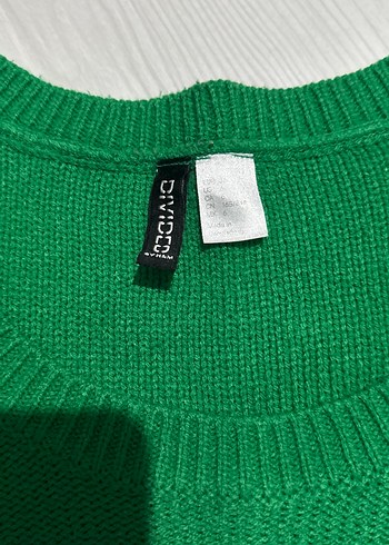 Kadın Yeşil Örgü Bisiklet Yaka Kazak - Görsel 2