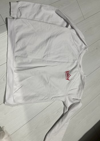 Beyaz Kısa Kollu Baskılı Kadın Sweatshirt - Görsel 2